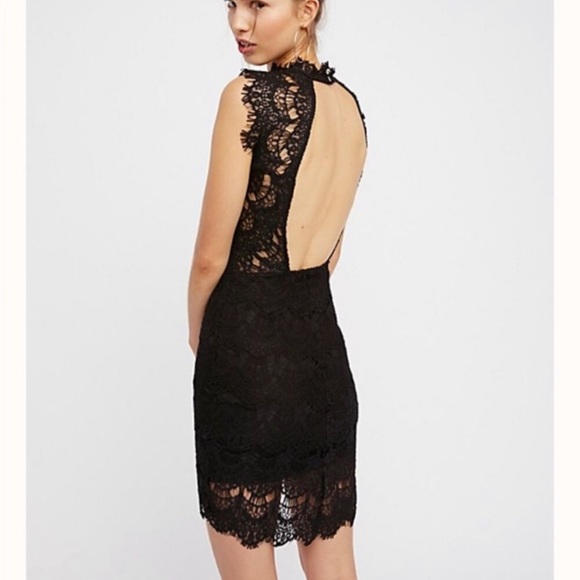 Free People Daydream Lace Open Back Mini Dress - Picture 4 of 15